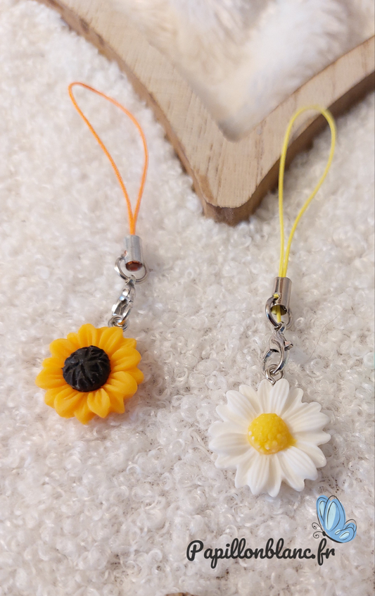 Bijoux de sac et téléphone Fleurs