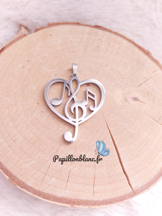Pendentif Coeur Musical
