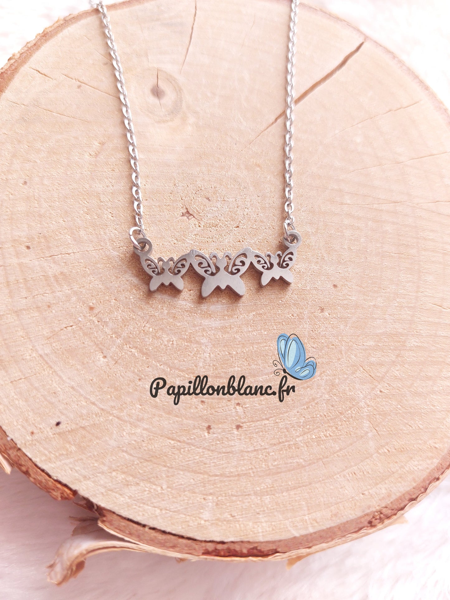 Collier Trio de papillons