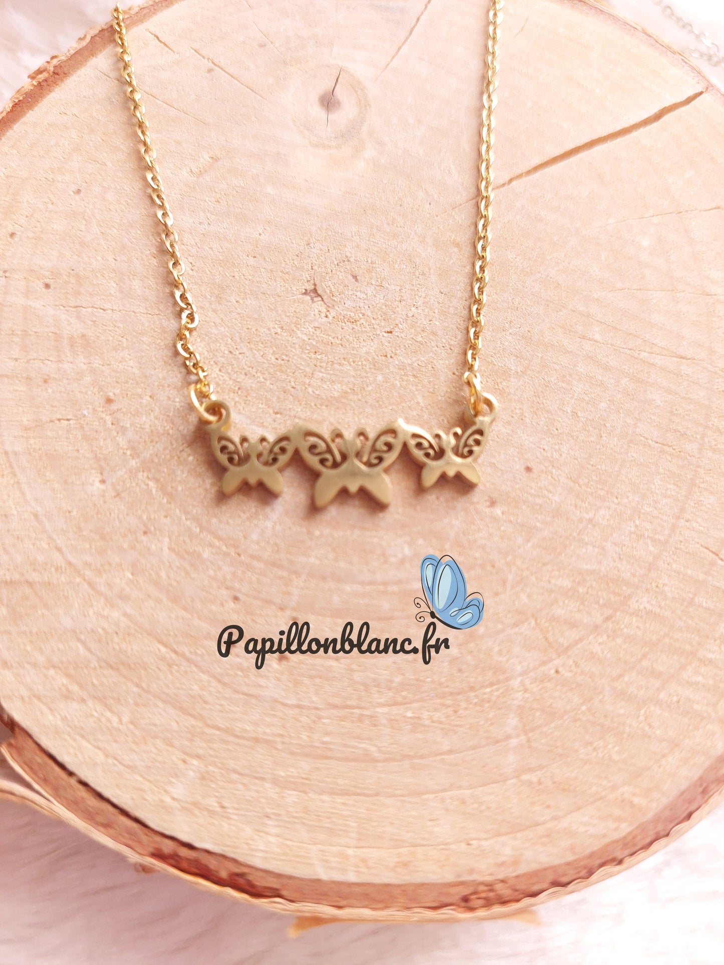 Collier Trio de papillons