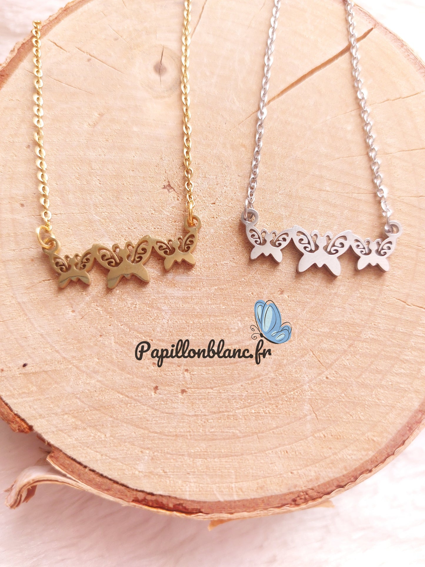 Collier Trio de papillons
