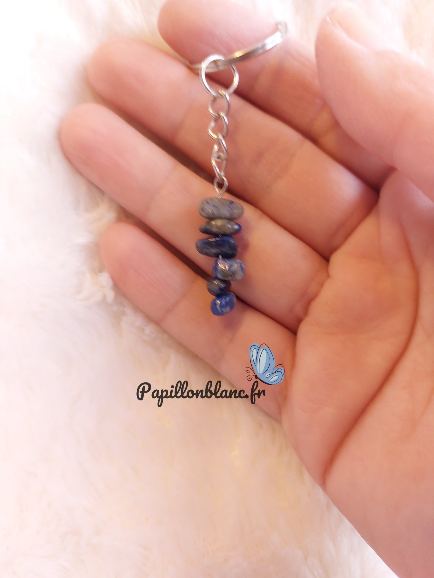 Porte clefs pierres naturelles