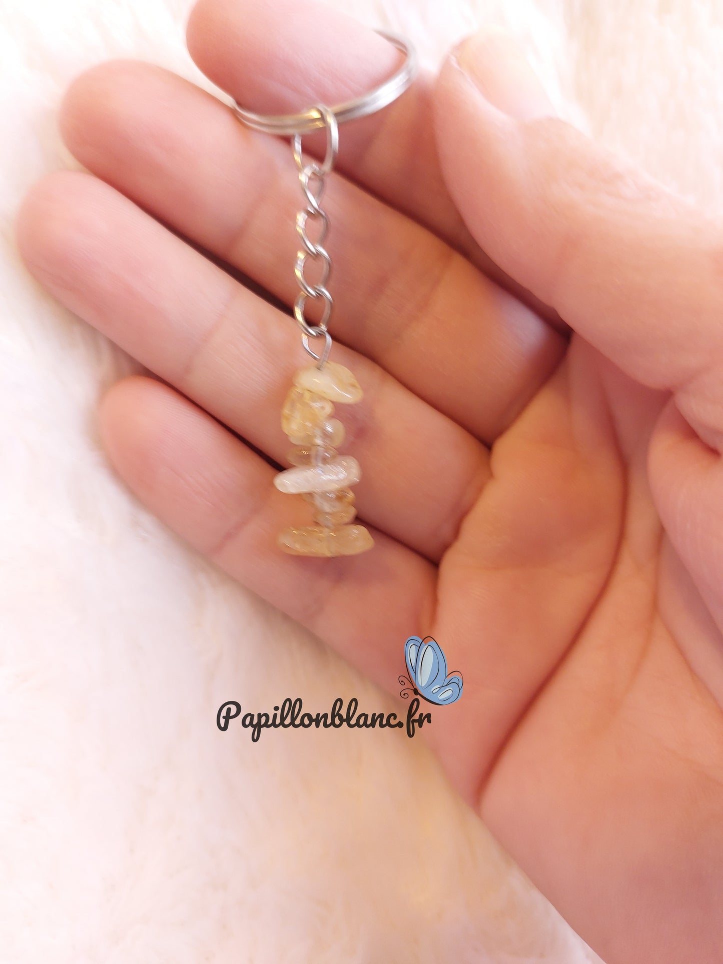 Porte clefs pierres naturelles
