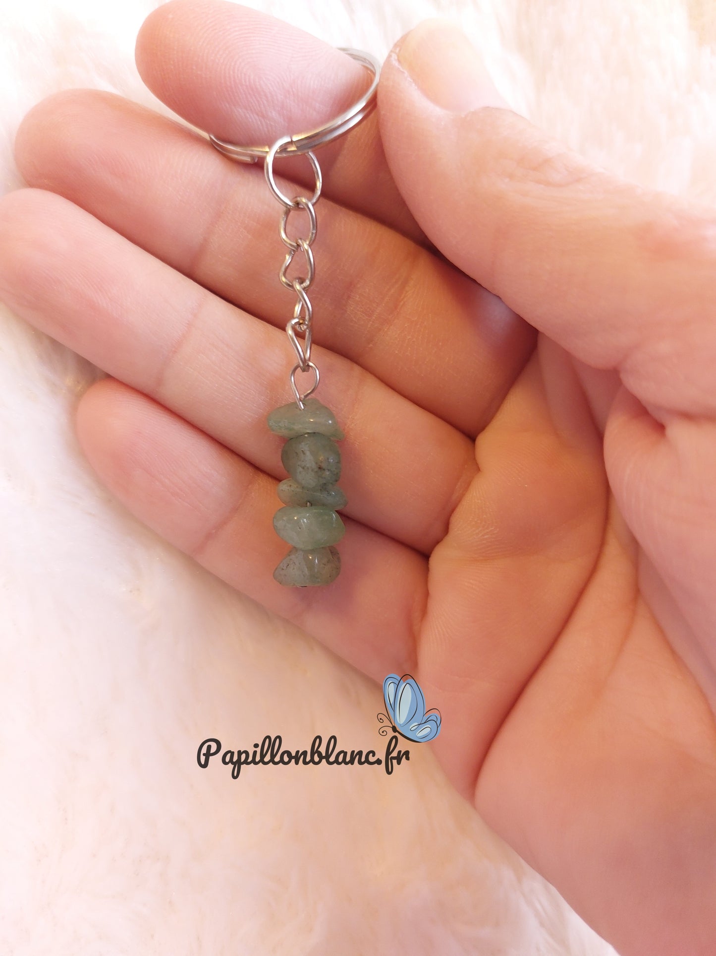 Porte clefs pierres naturelles