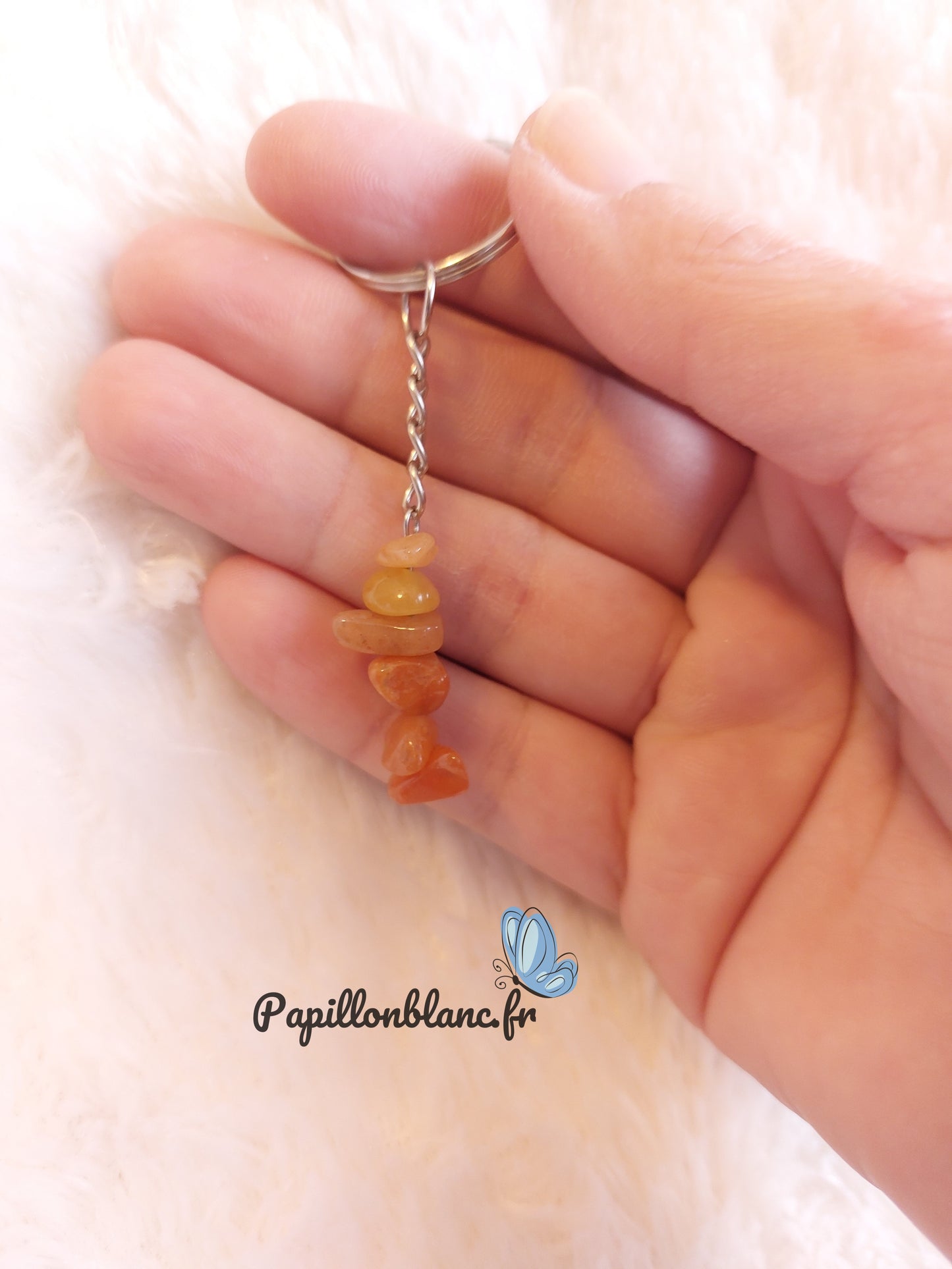 Porte clefs pierres naturelles