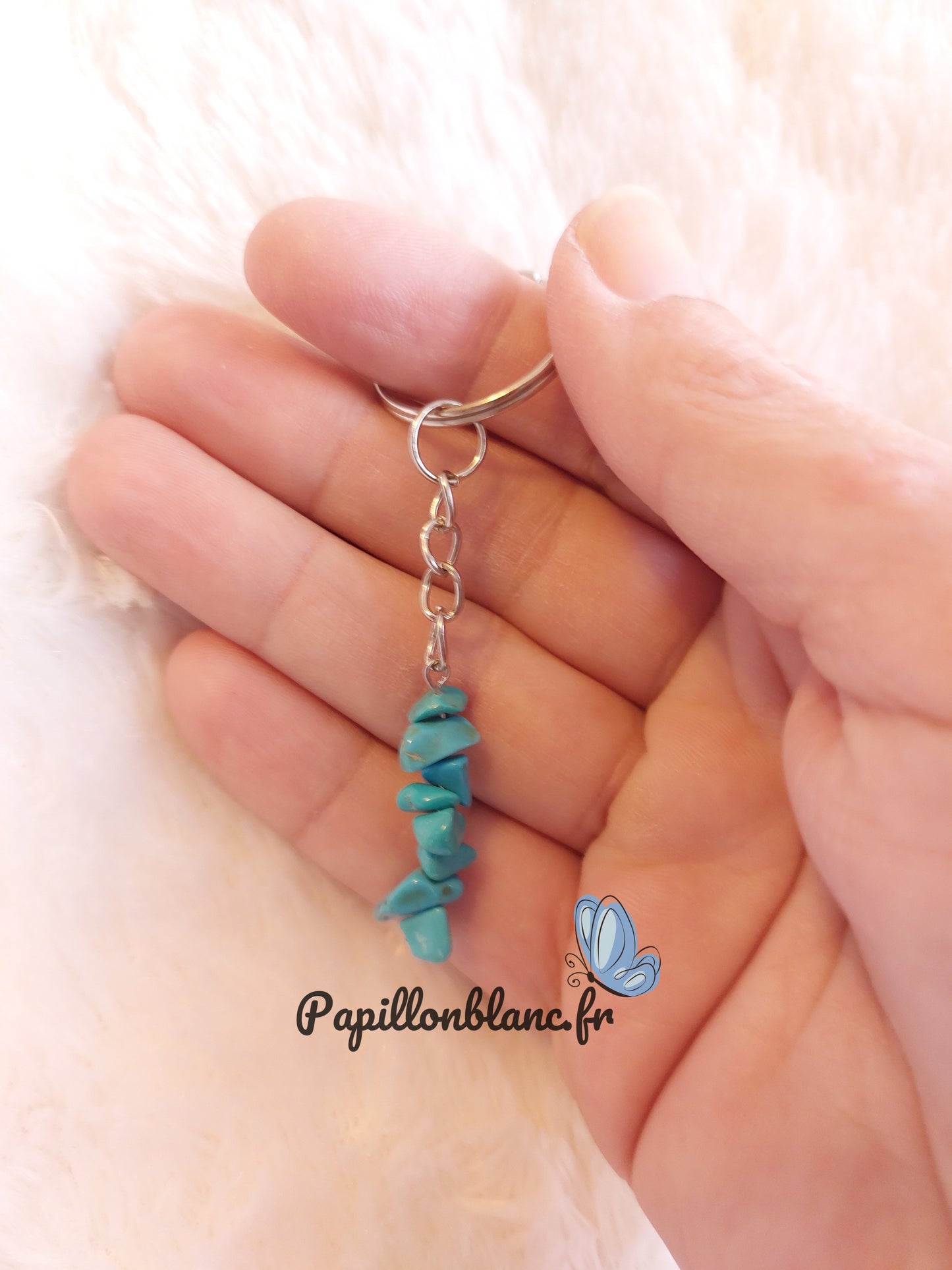 Porte clefs pierres naturelles