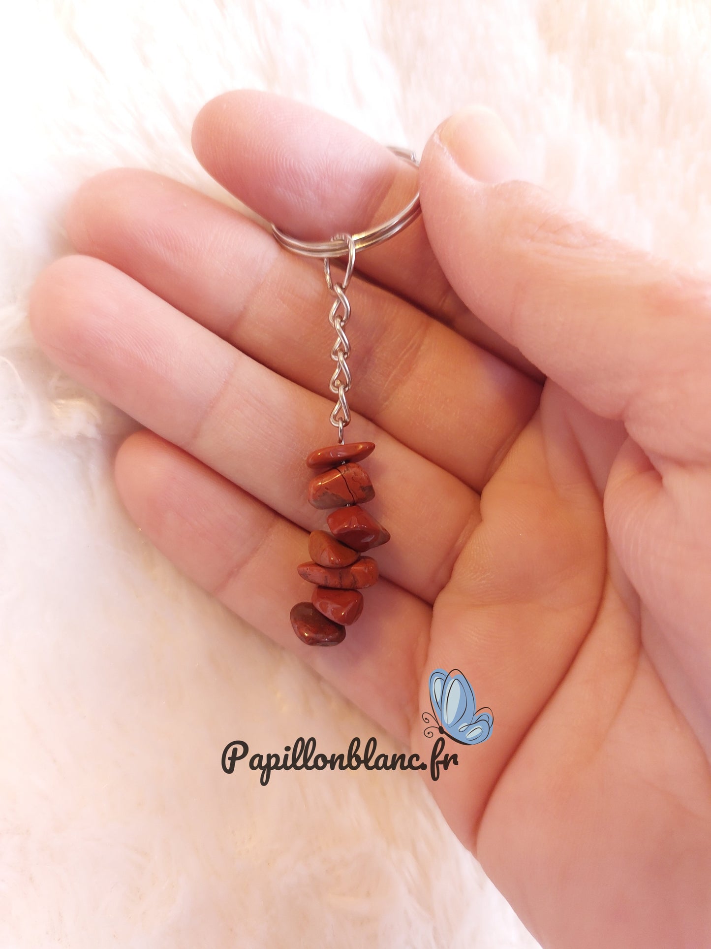 Porte clefs pierres naturelles