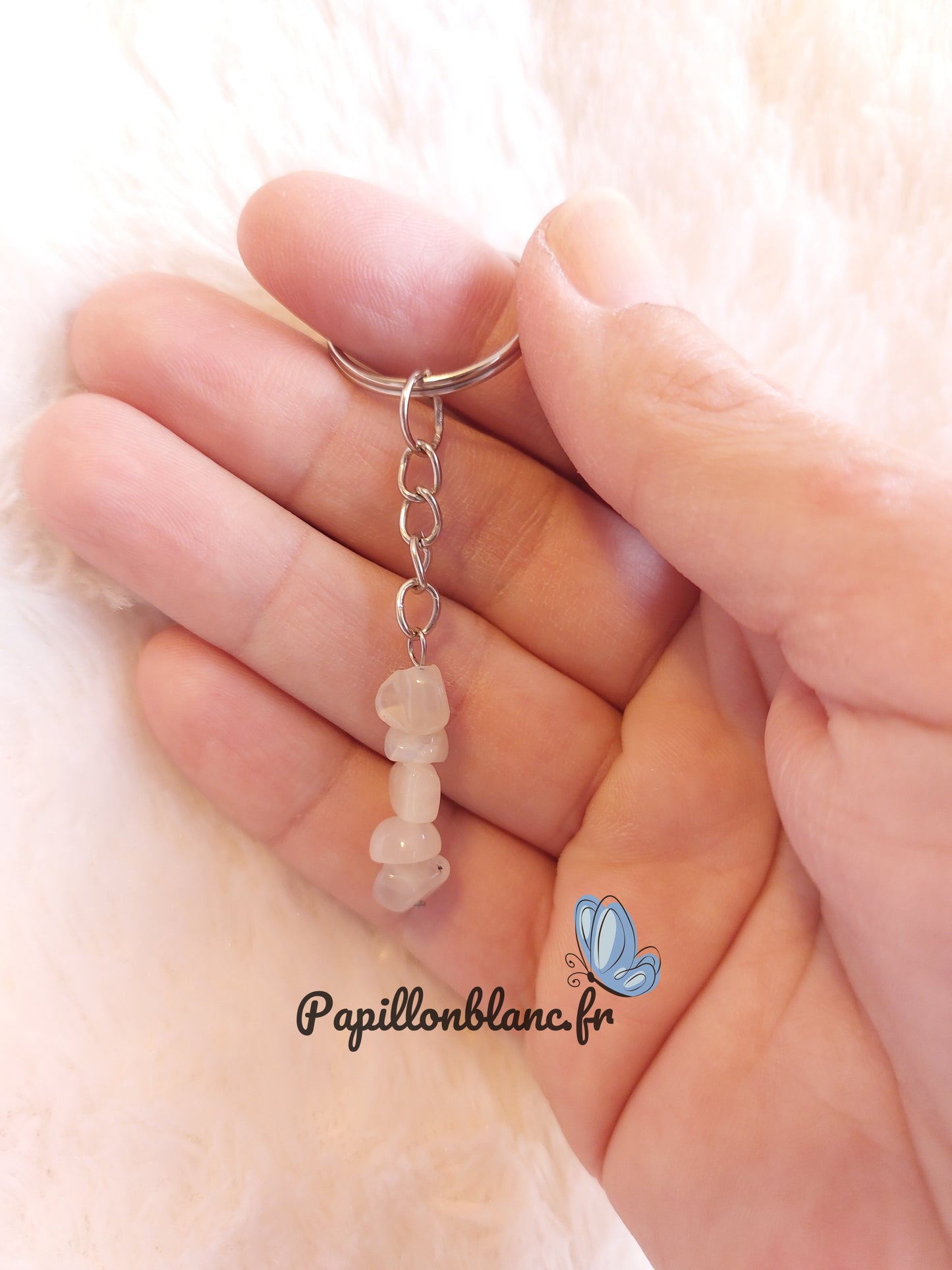 Porte clefs pierres naturelles