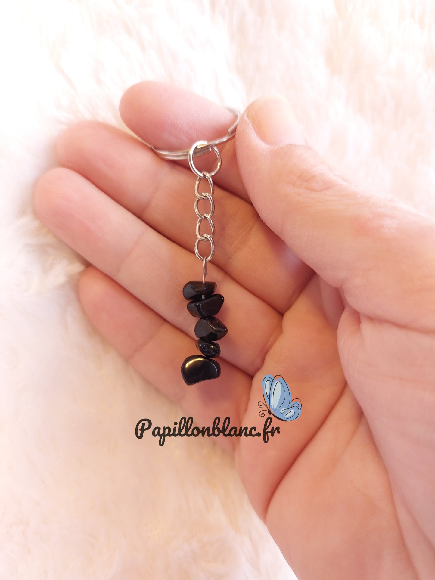 Porte clefs pierres naturelles
