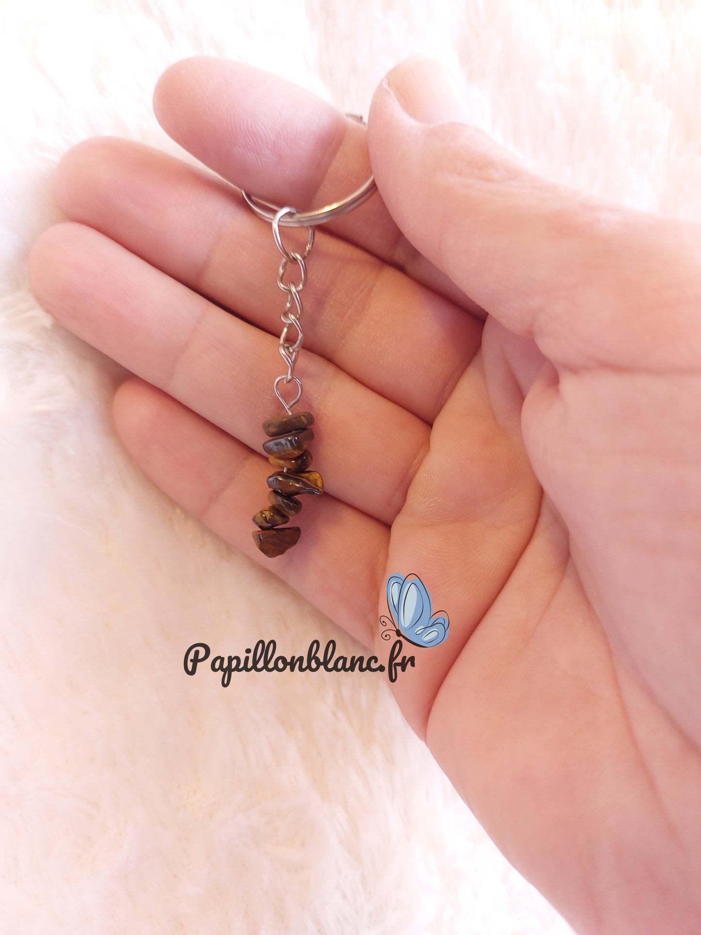 Porte clefs pierres naturelles