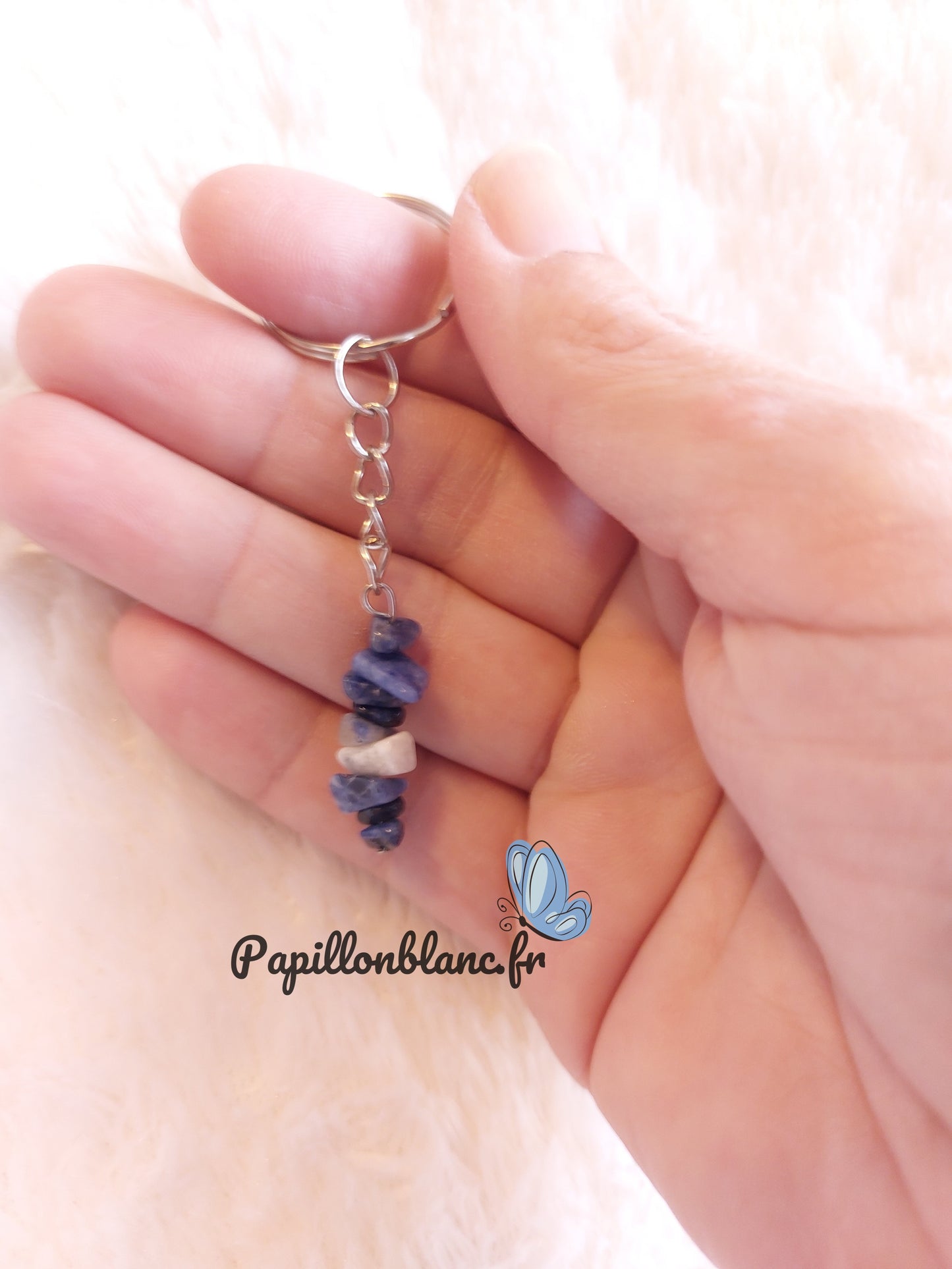 Porte clefs pierres naturelles