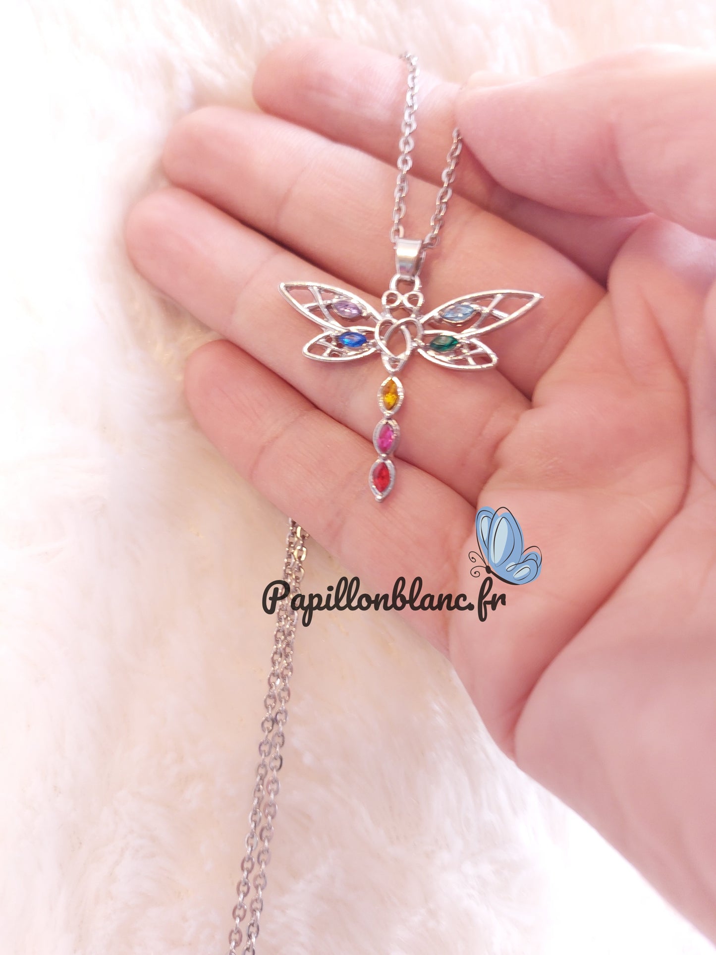 Collier Libellule Colorée