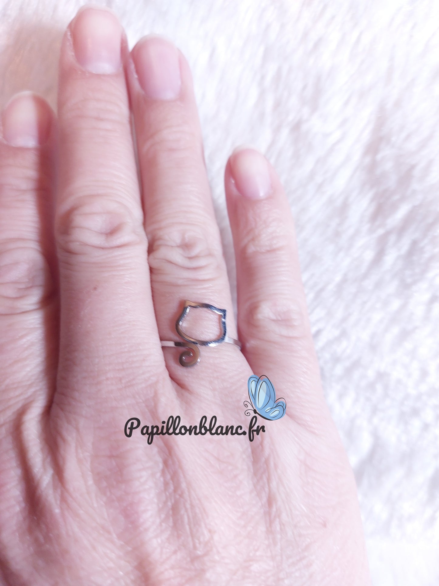 Bague Chat Argenté