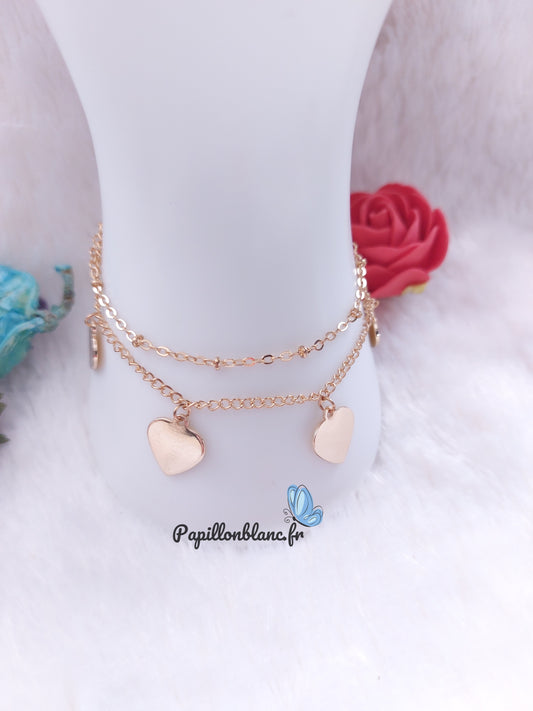 Bracelet Double Coeur
