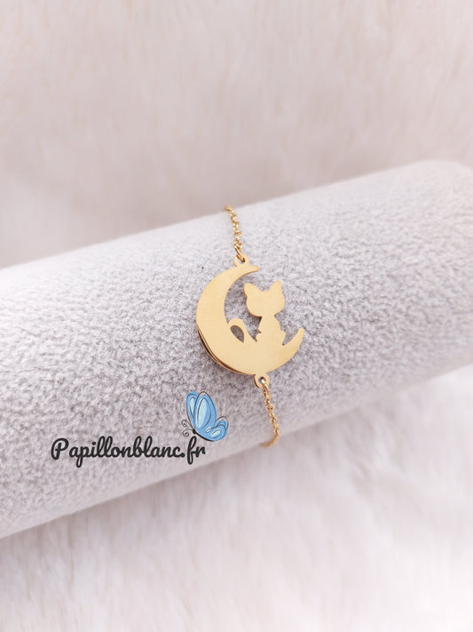 Bracelet Chat sur la Lune
