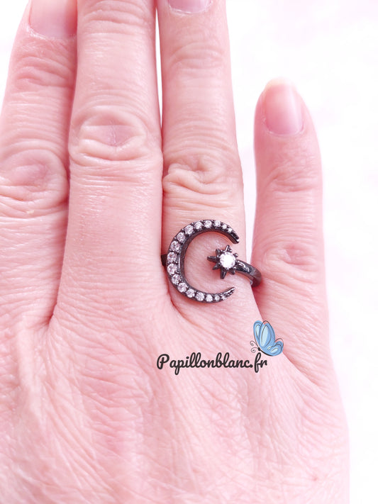 Bague Lune Noire