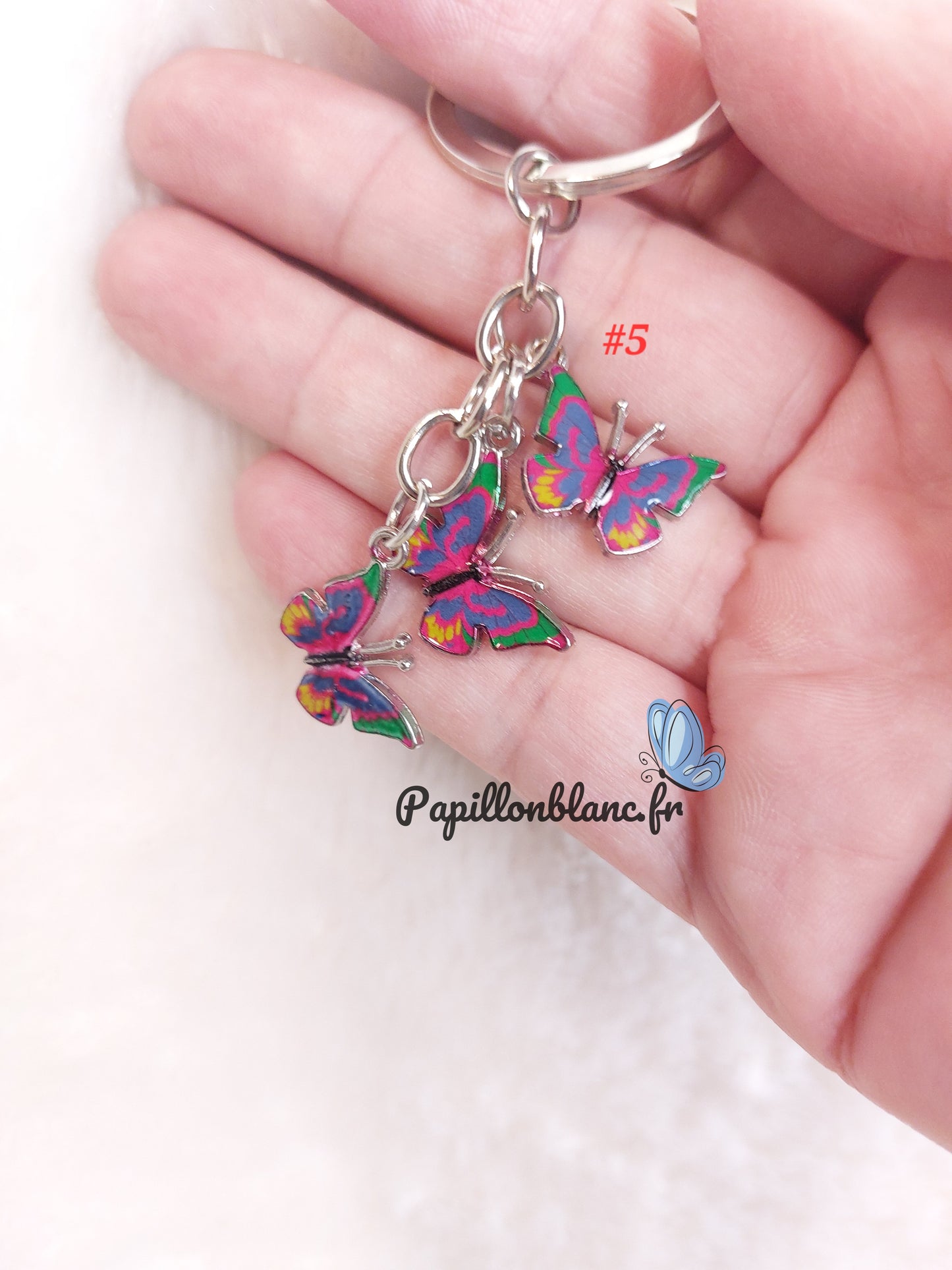 Porte clefs Trio de Papillons