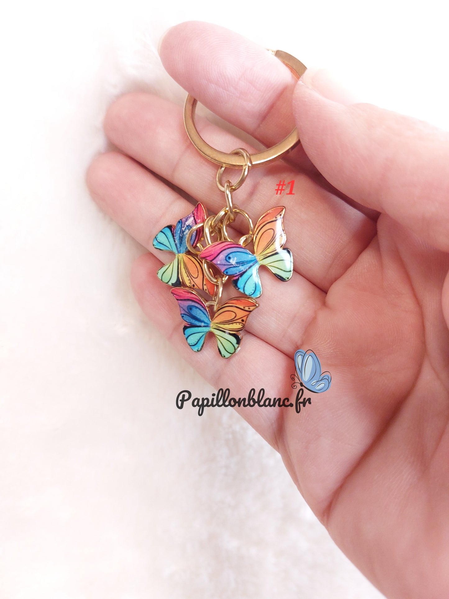 Porte clefs Trio de Papillons
