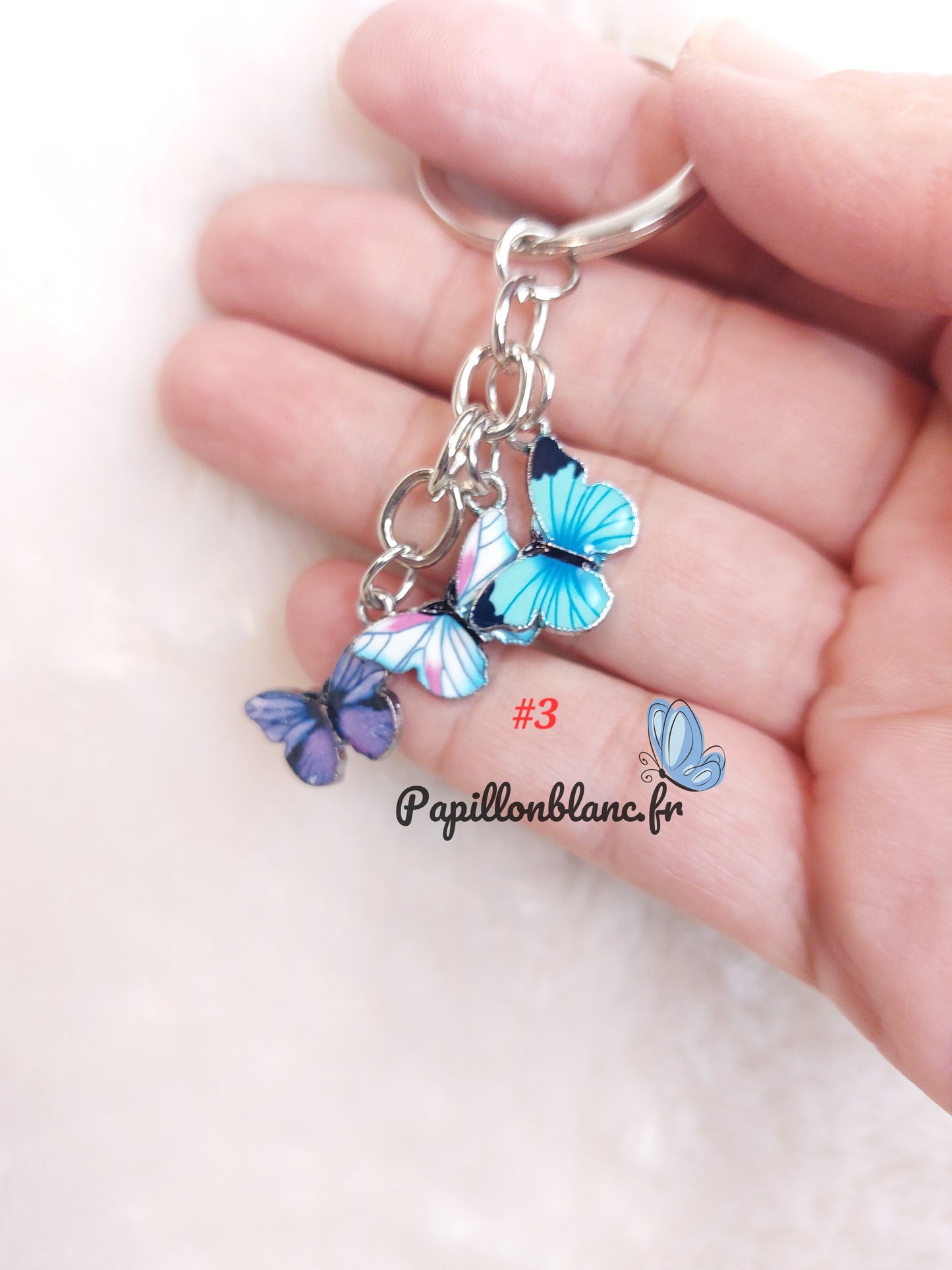 Porte clefs Trio de Papillons