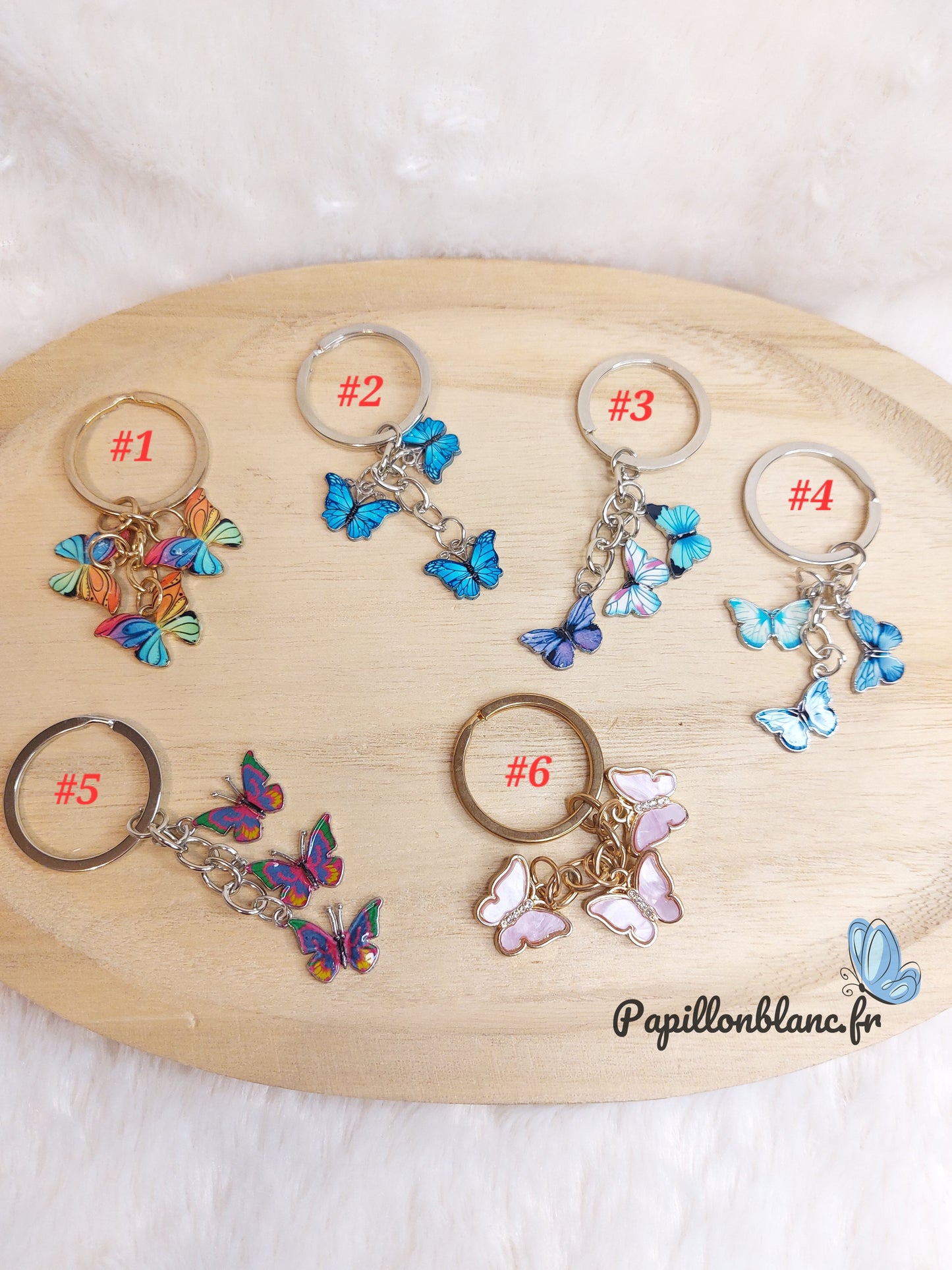 Porte clefs Trio de Papillons