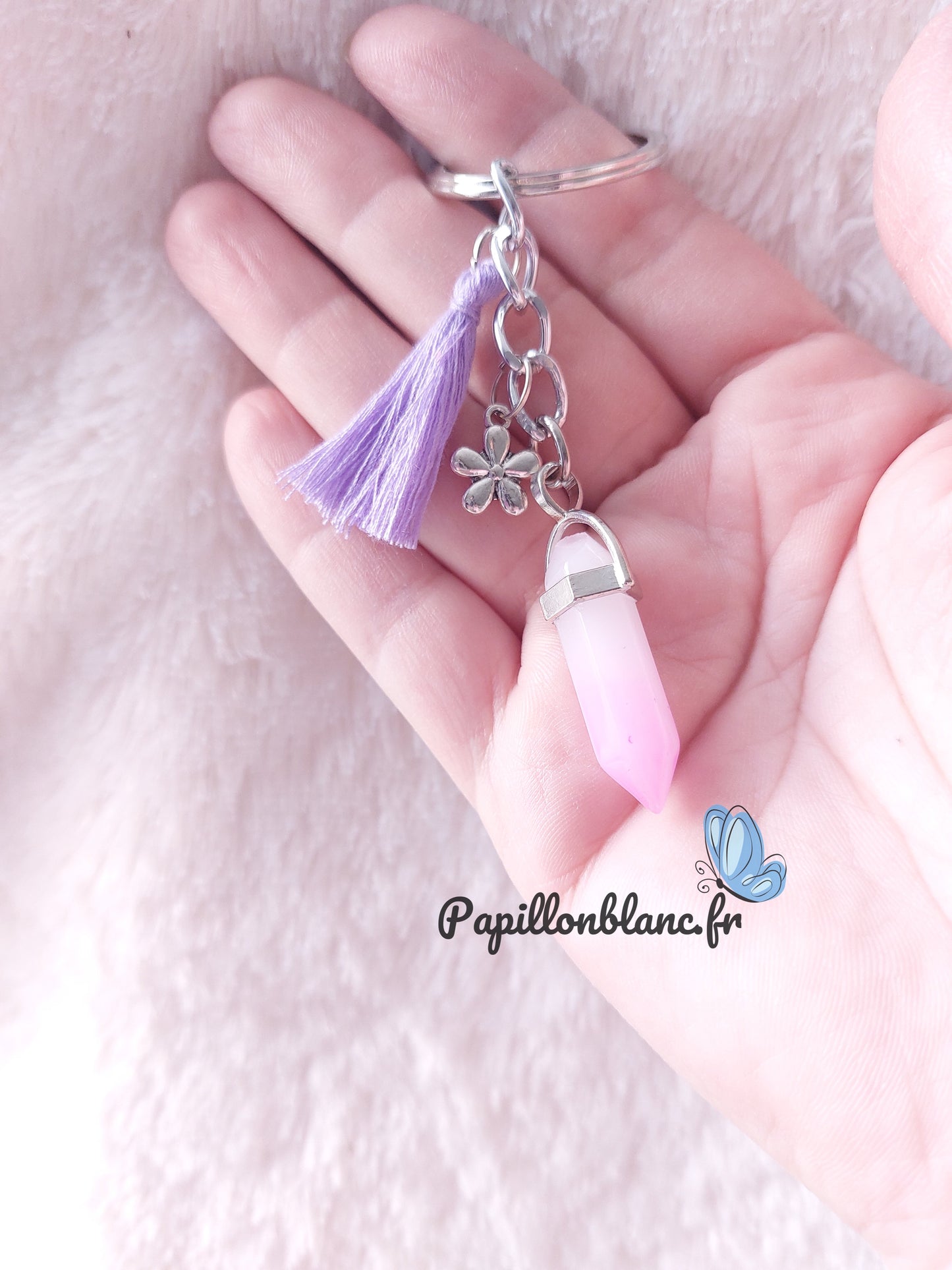 Porte clefs Pointe de cristal