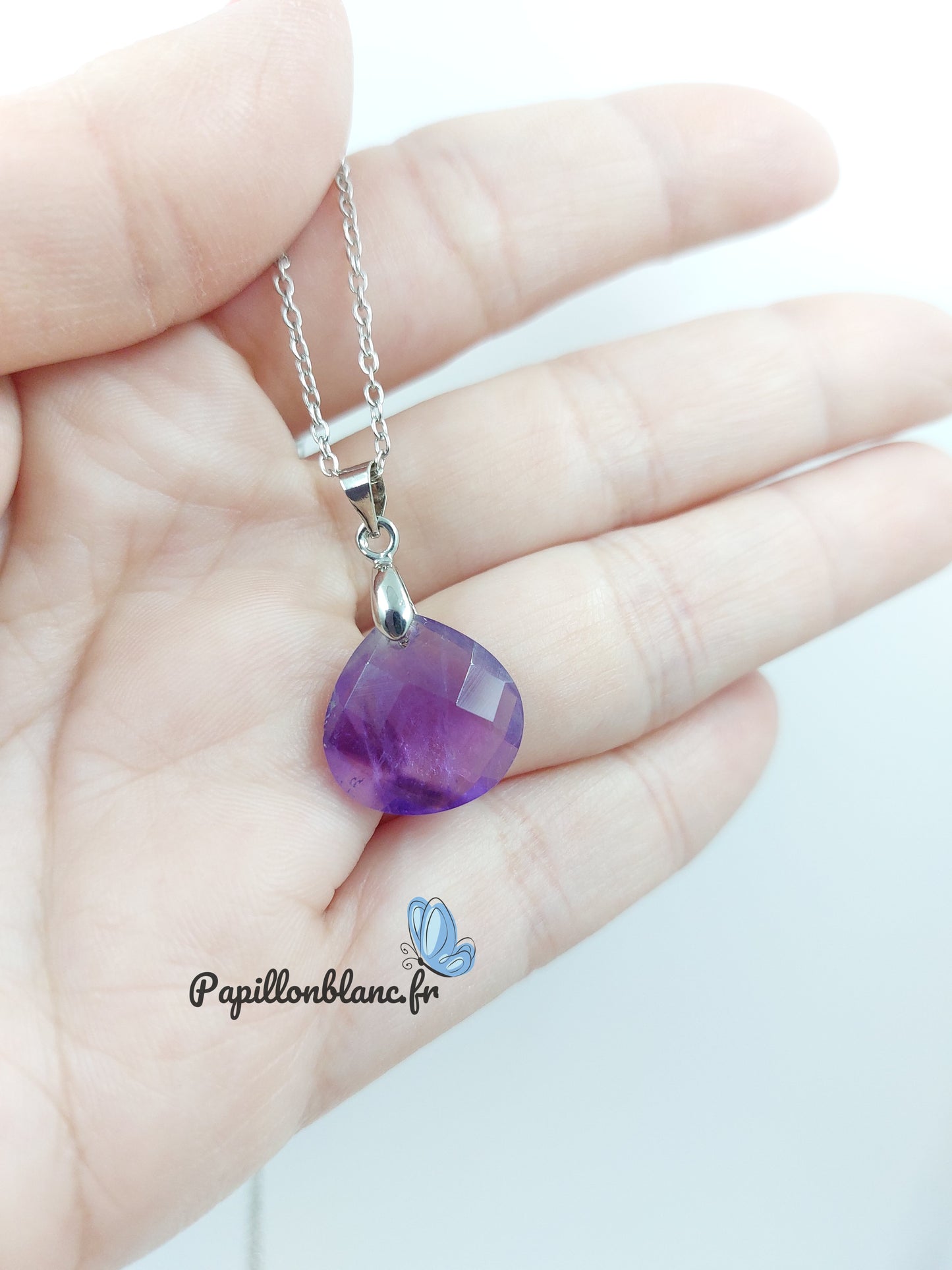 Collier Pierre Naturelle facettée