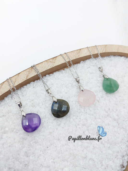 Collier Pierre Naturelle facettée