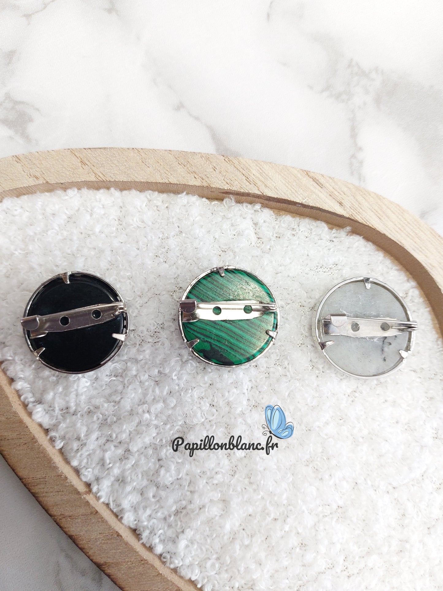 Broche Pierre et Arbre de Vie