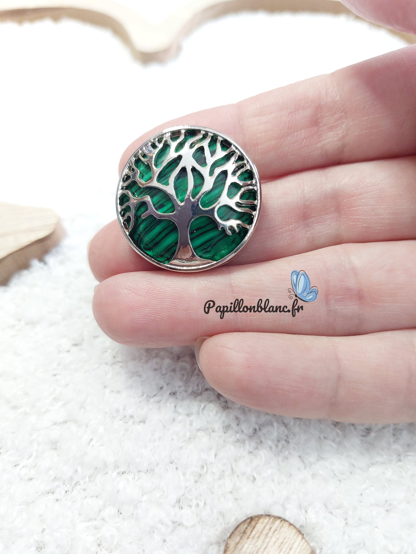 Broche Pierre et Arbre de Vie