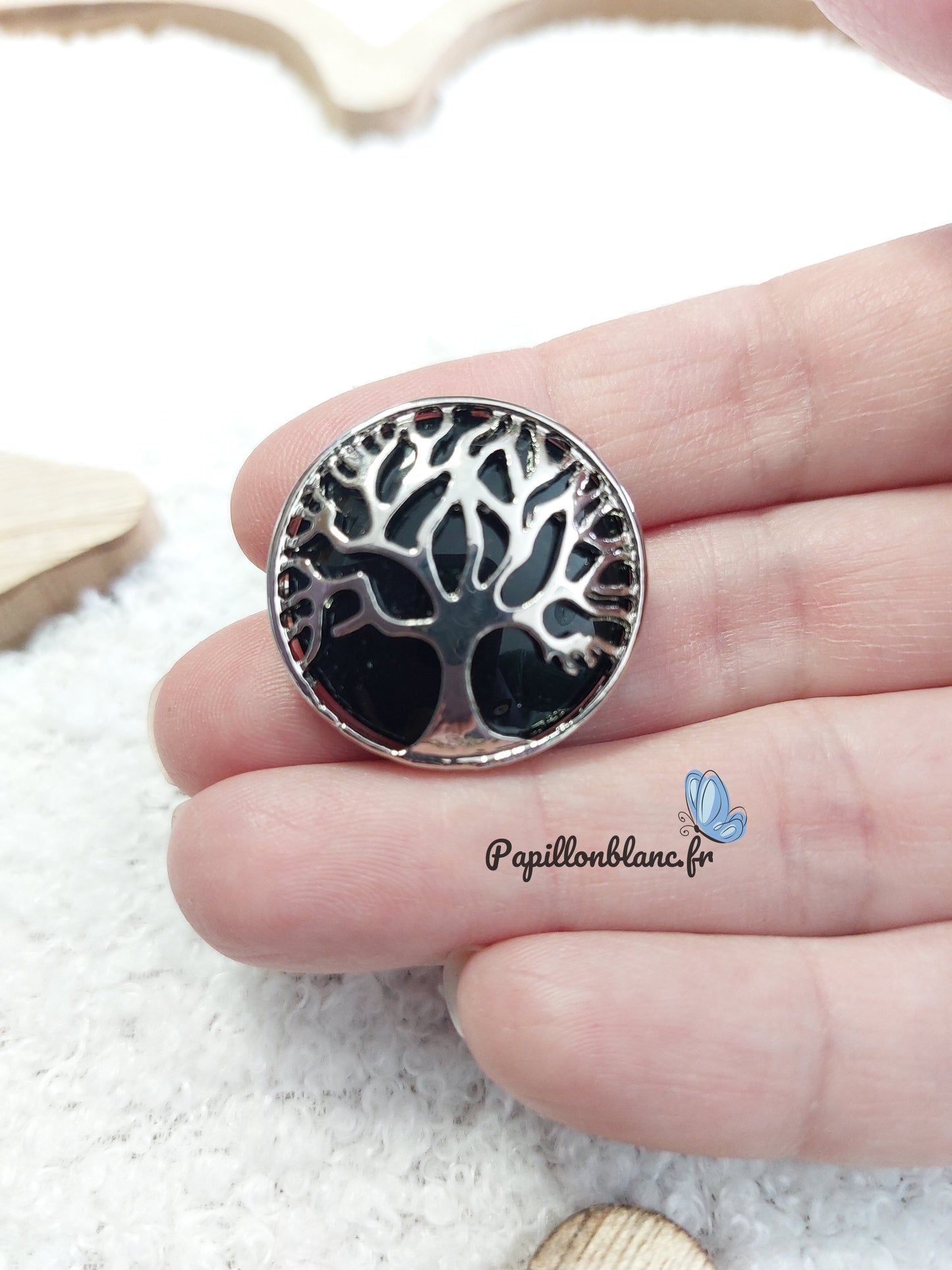 Broche Pierre et Arbre de Vie
