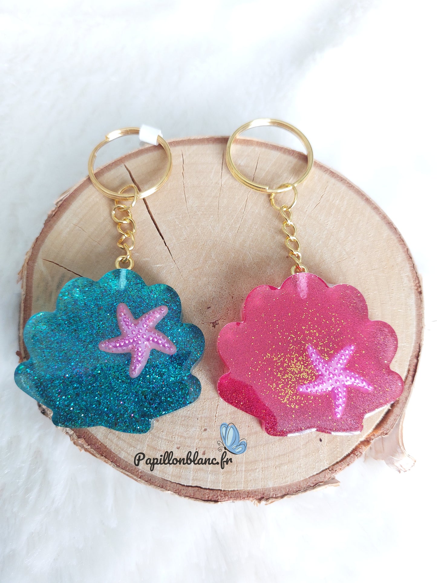 Porte clefs Coquillage Résine