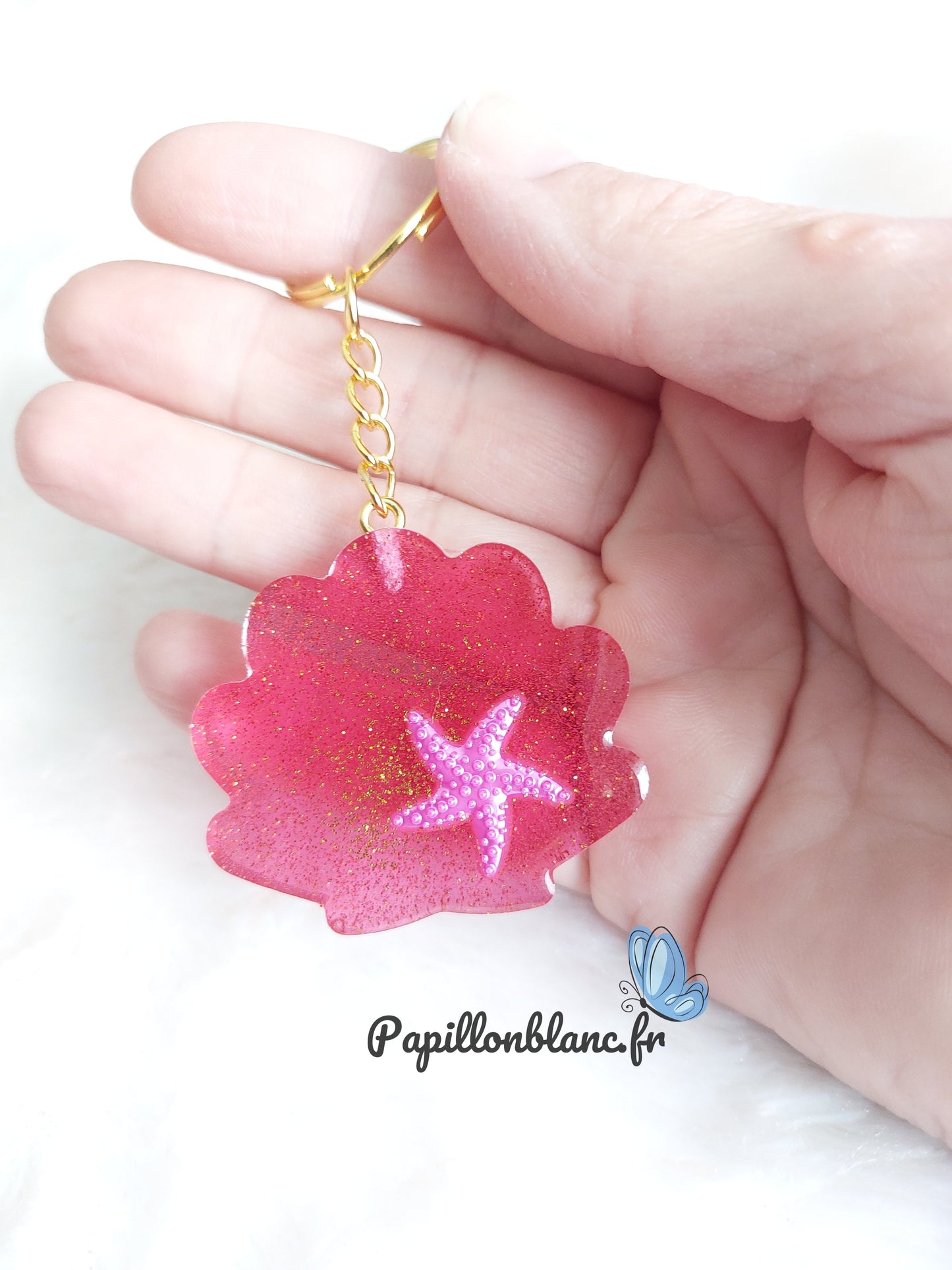 Porte clefs Coquillage Résine