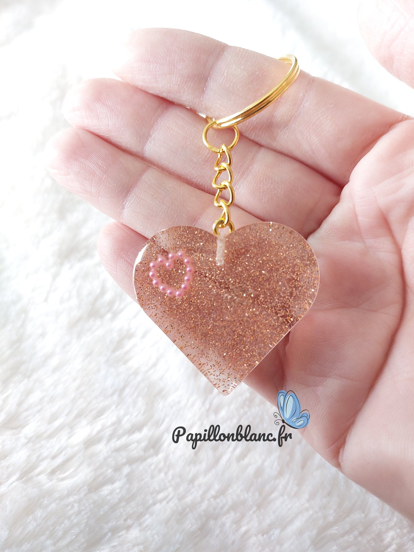 Porte clefs Coeur Résine