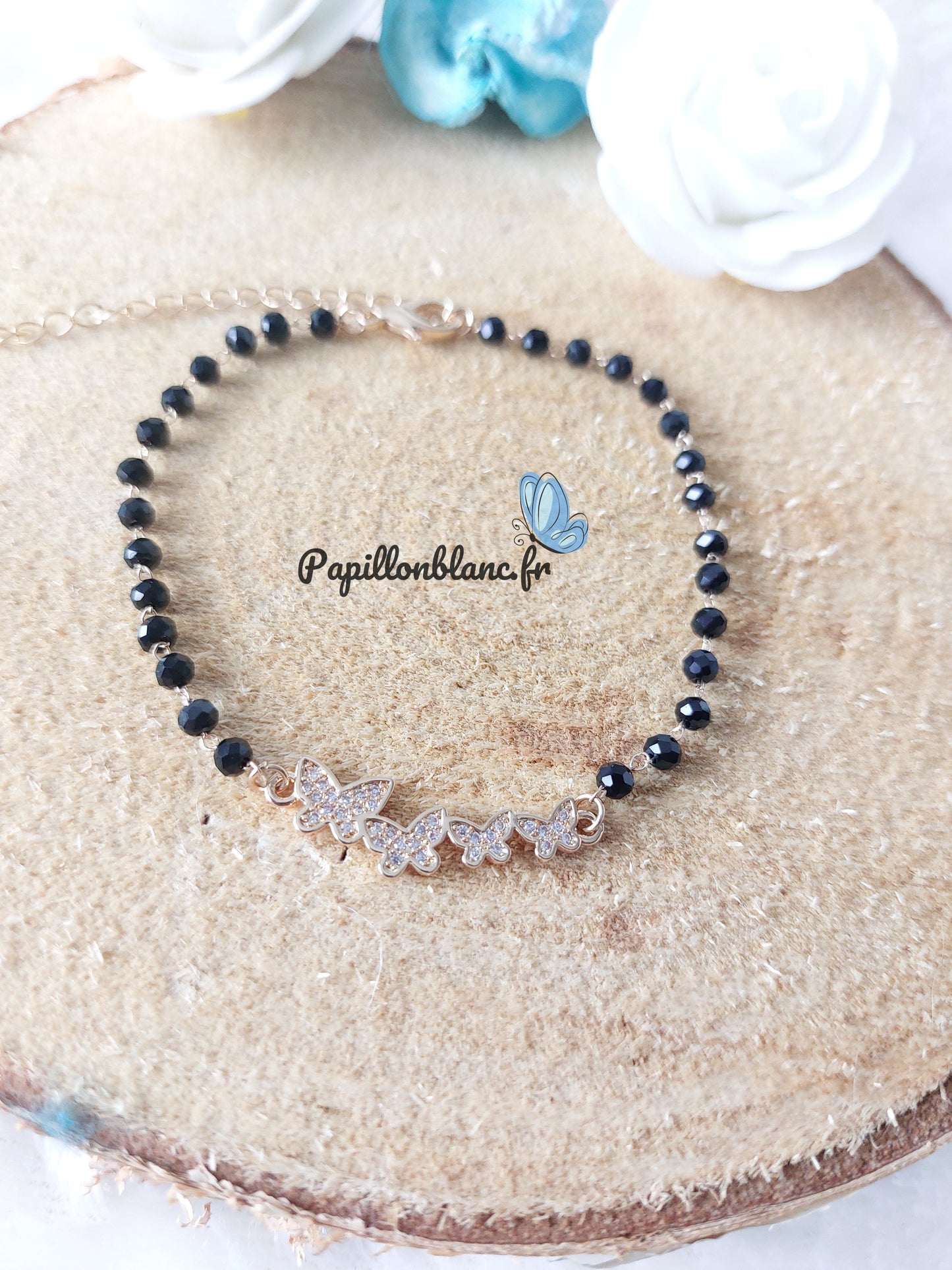 Bracelet de cheville ribambelle de papillons