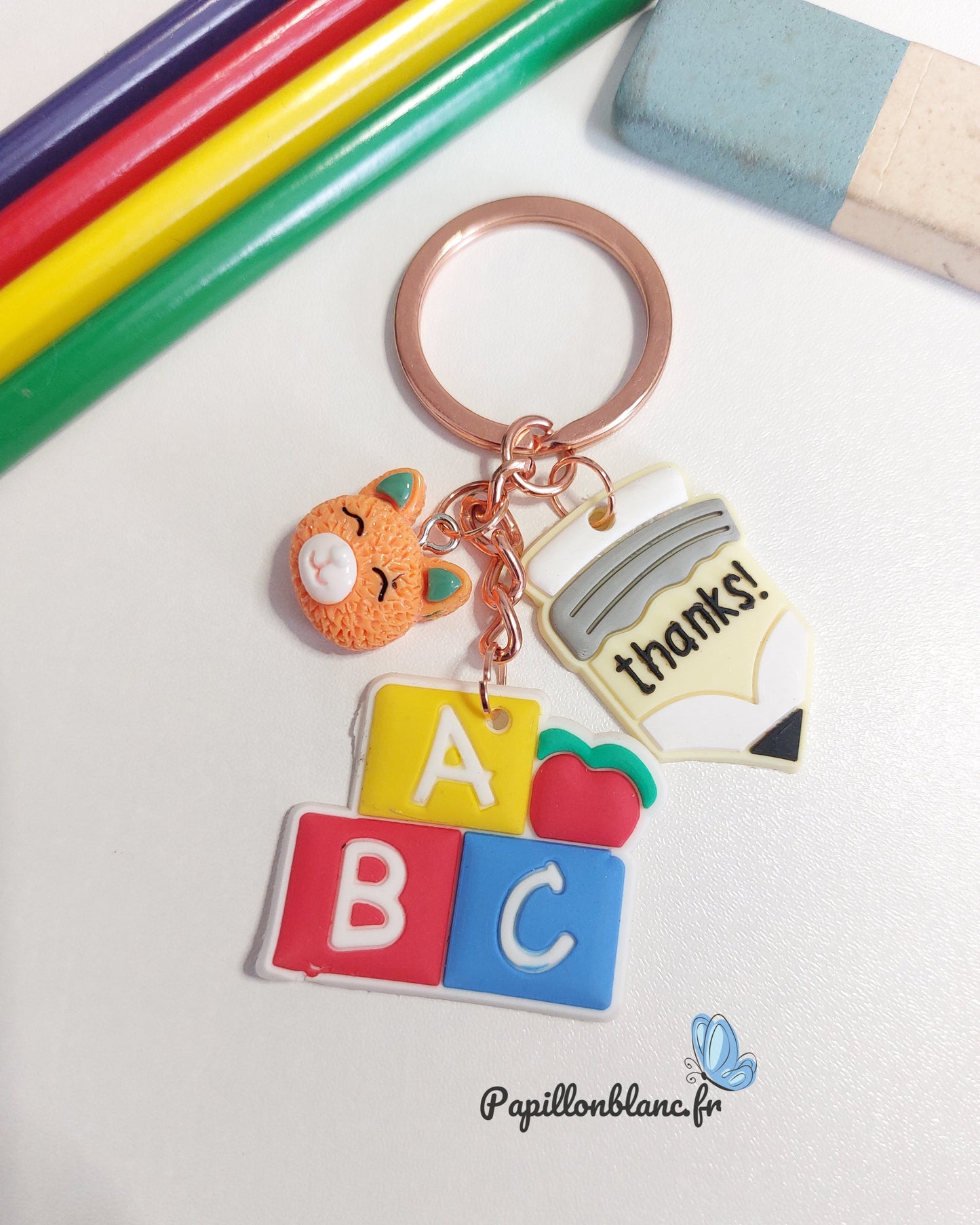 Porte clefs école