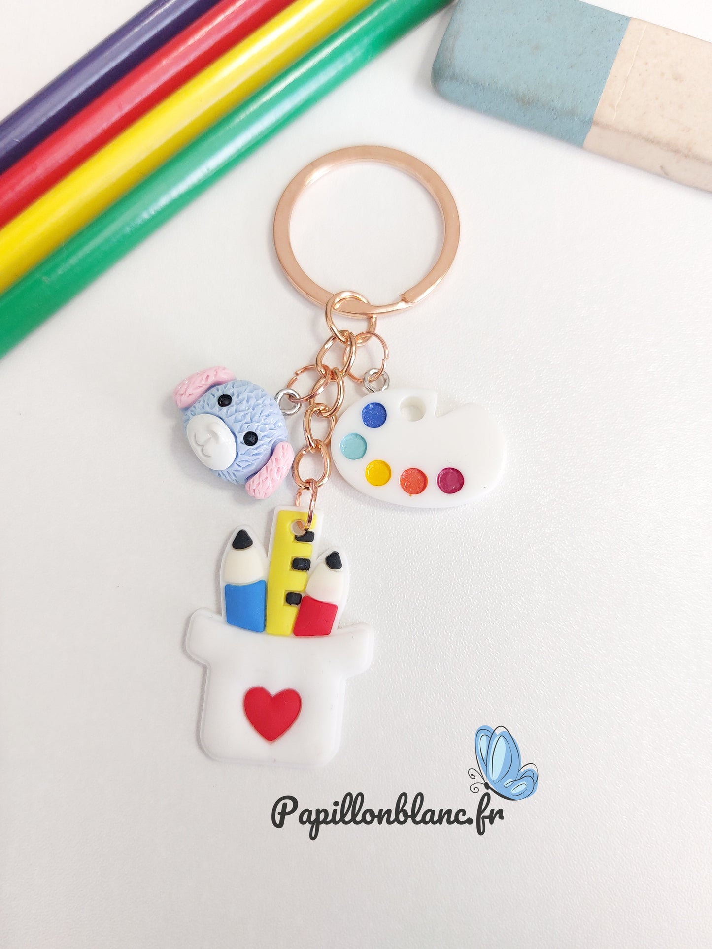 Porte clefs école