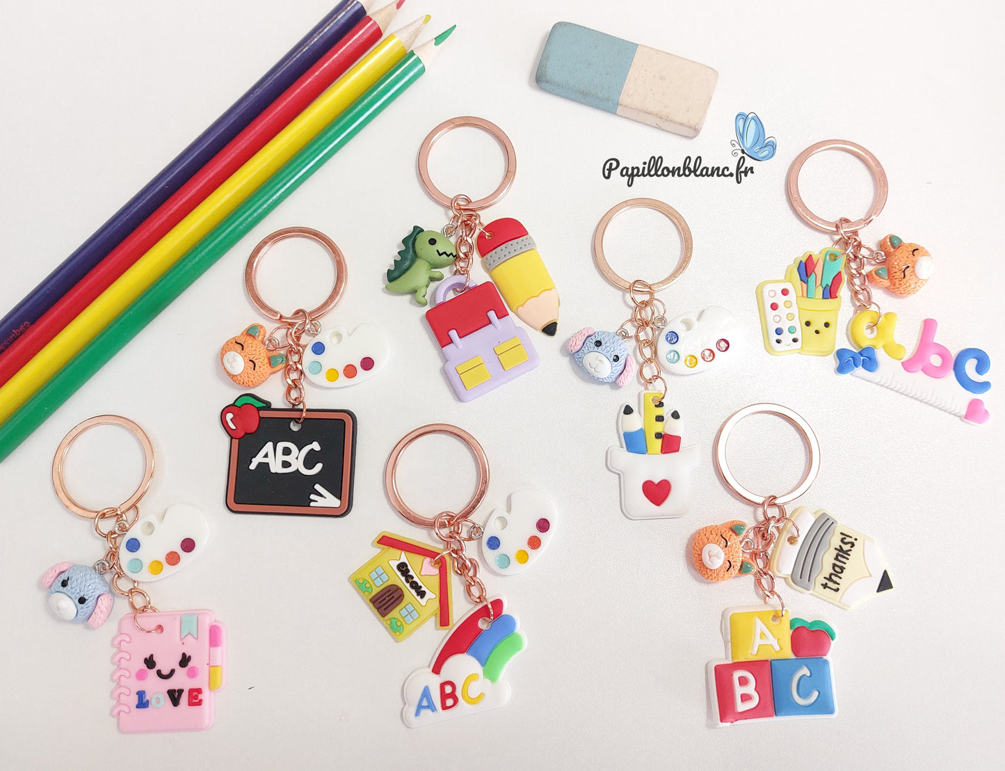 Porte clefs école