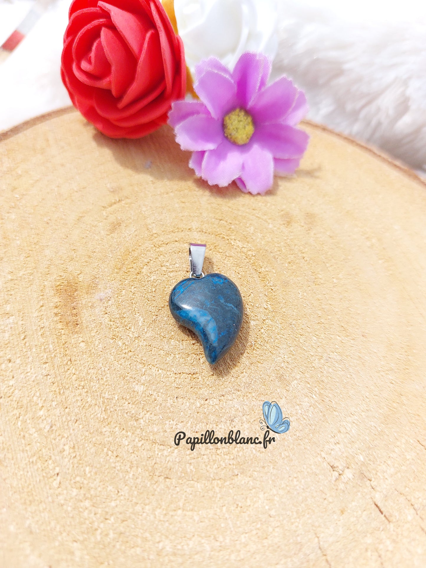 Pendentif Agate Bleue