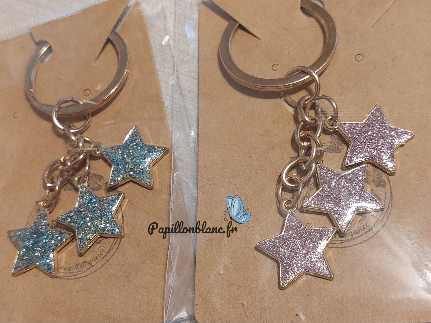 Porte clefs Etoiles colorées