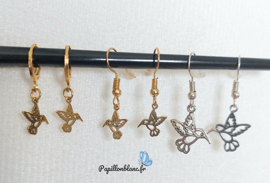 Boucles d'Oreilles Colibri