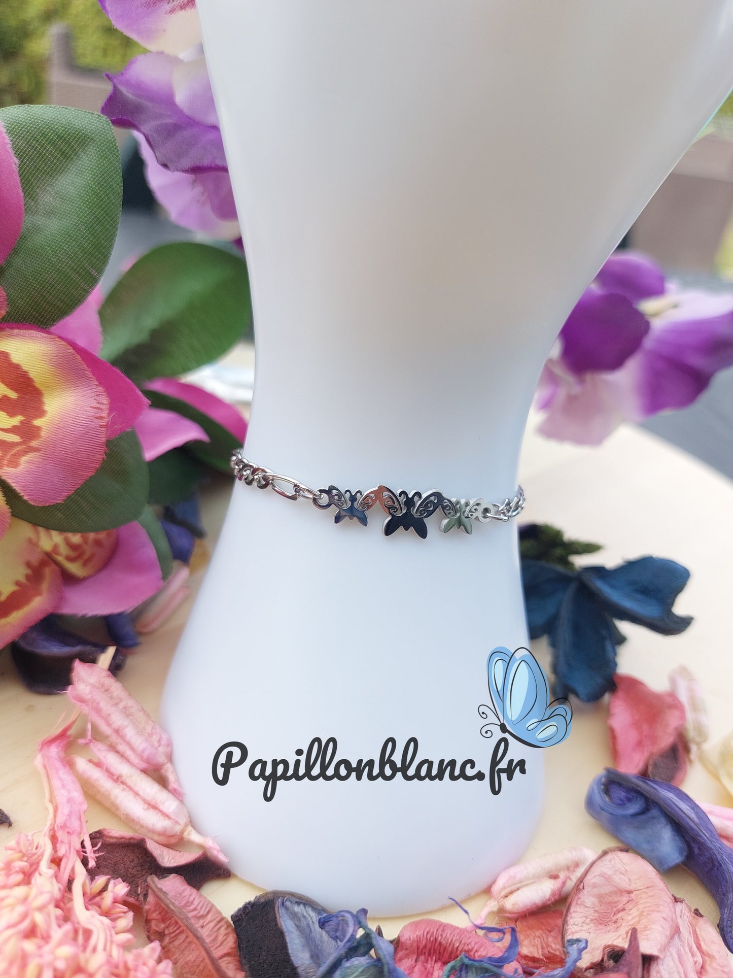 Bracelet trio de Papillons doré