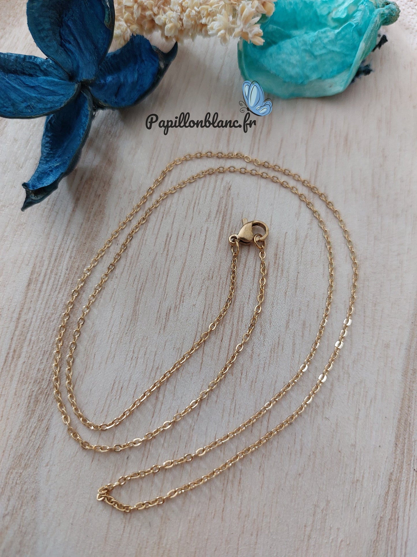 Chaine Collier dorée 45 cm