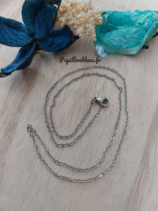 Chaine Collier argentée 45cm