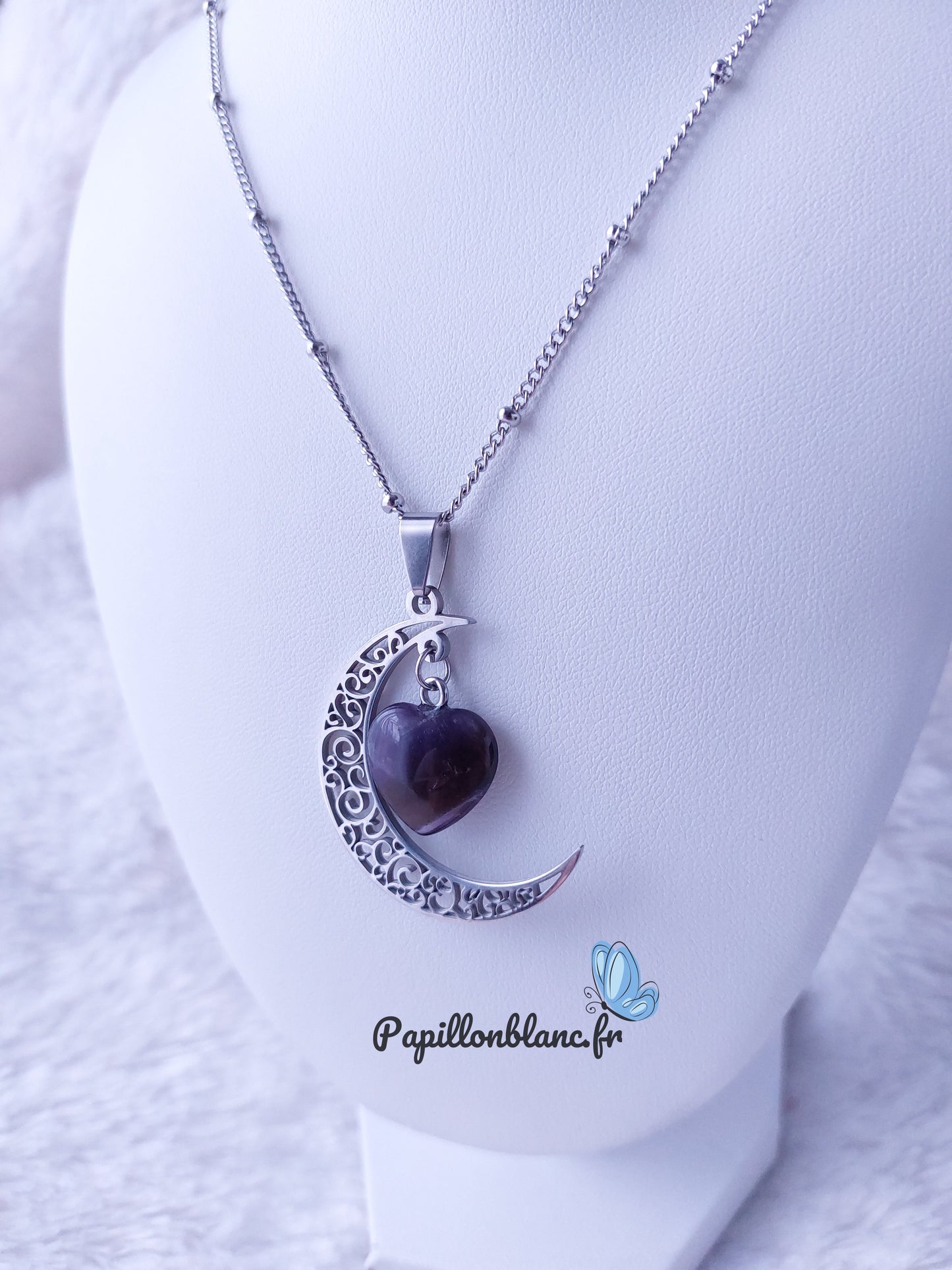 Collier Lune d'Améthyste