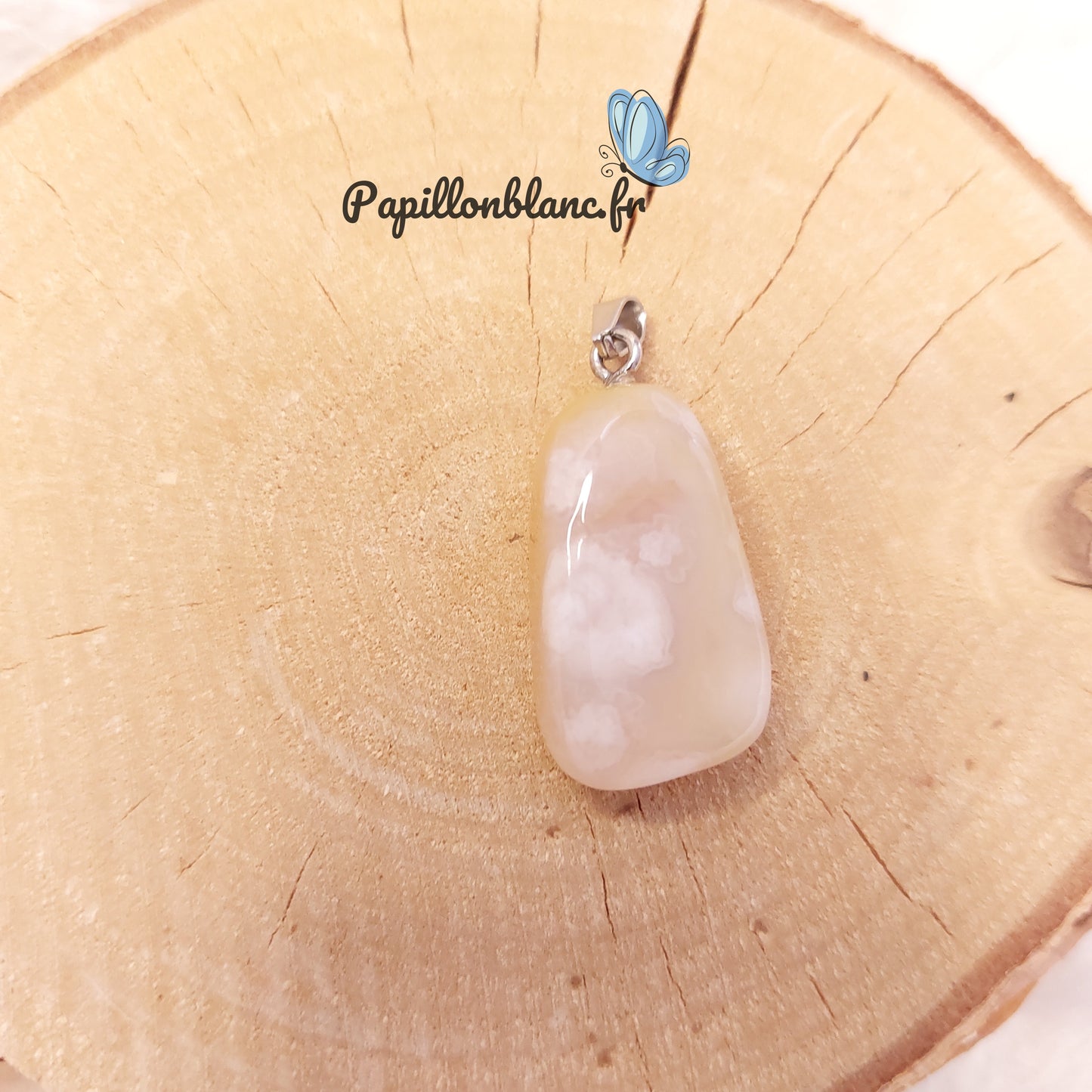 Pendentif Agate Fleur de Cerisier