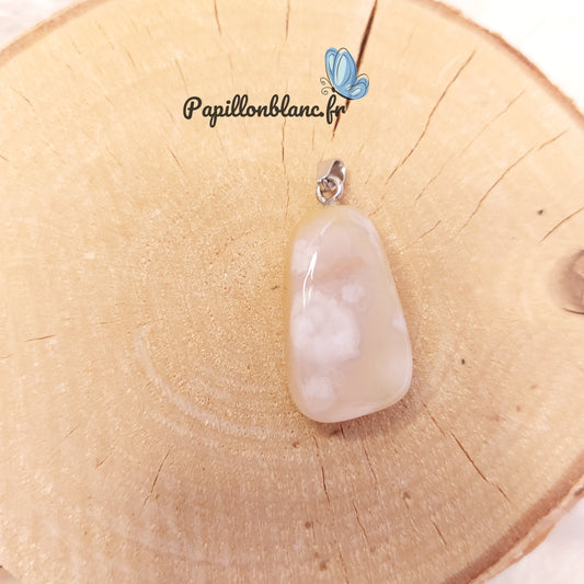 Pendentif Agate Fleur de Cerisier