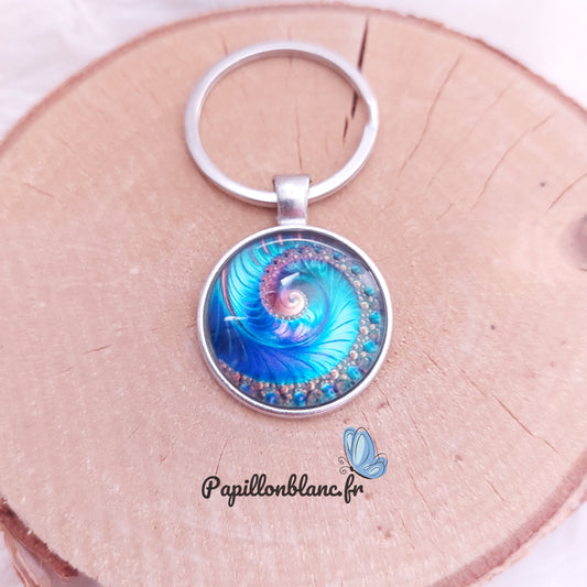 Porte clefs Tourbillon Bleu