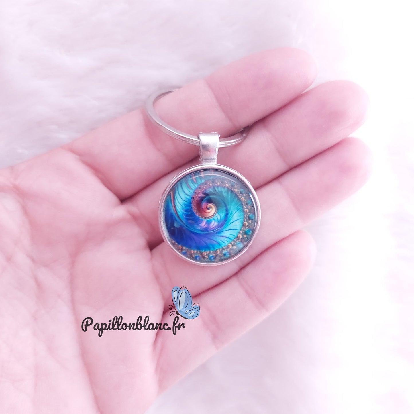 Porte clefs Tourbillon Bleu