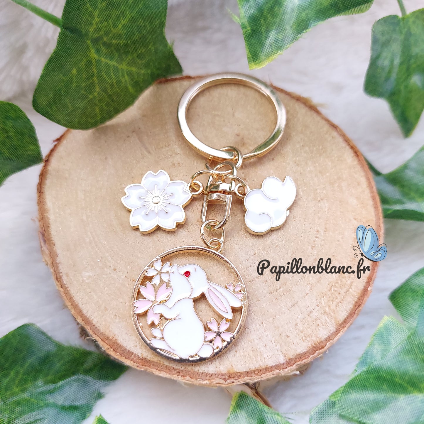 Porte clefs Lapin blanc