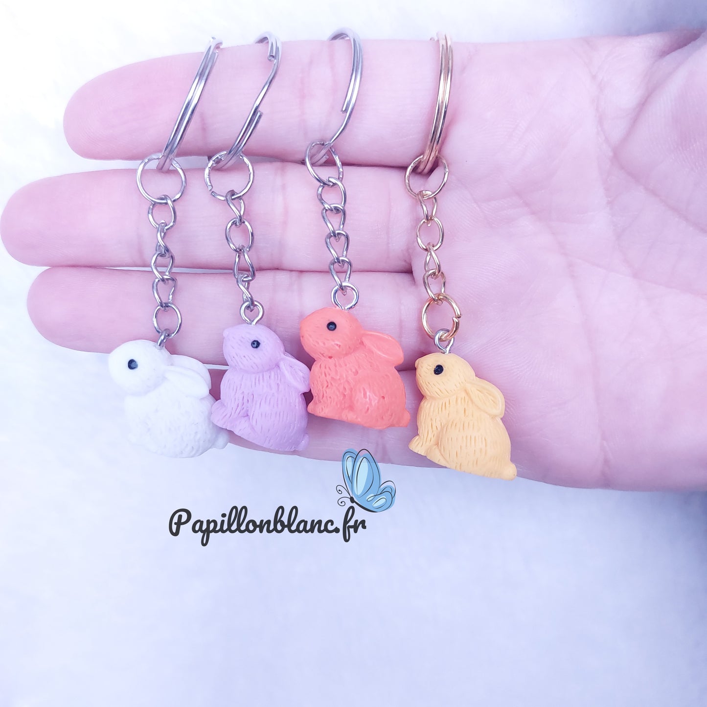 Porte clefs Lapin Coloré